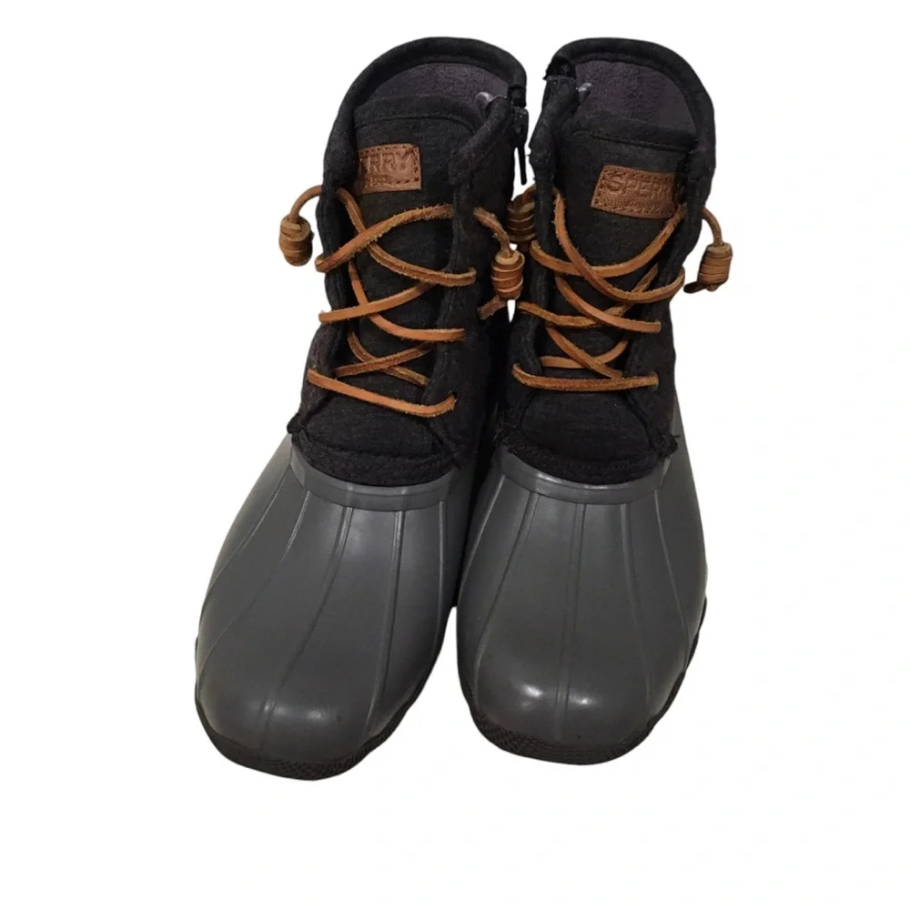 Sperry Top Sider Saltwater Grey Waterproof Rubber Boot 3